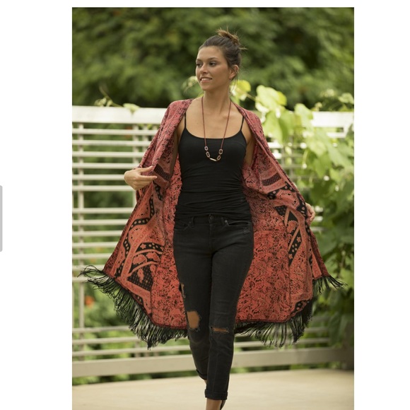 Anabella Women Other - NWT Women’s Fringe Bohemian Tassel Kimono One Size
